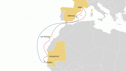 ligne maritime Sète